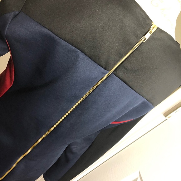 Cato Long Sleeve Blue Red Dress - Picture 2 of 9